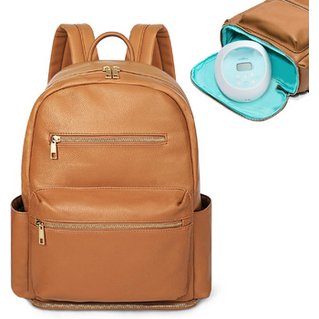 Пеленальна сумка-рюкзак Mominside, шкіряний рюкзак з нижнім відділенням, дитяча сумка для мами і тата, пошук реєстрації дитини, пі