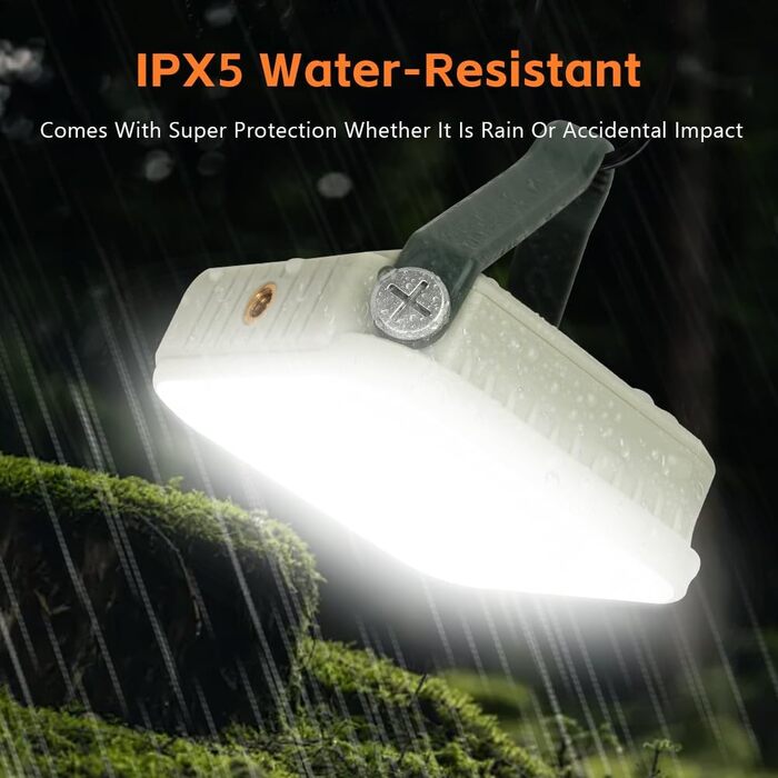 Акумуляторний кемпінговий ліхтар, світлодіодний кемпінговий ліхтар 800 лм, USB-акумуляторний кемпінговий ліхтар, водонепроникний кемпінговий ліхтар IPX5, портативний зарядний пристрій 4800 мАг, 4 режими освітлення, для риболовлі на свіжому повітрі, поході