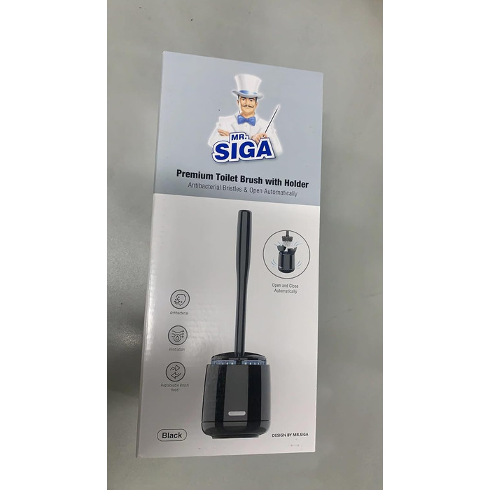 Щітка для унітазу MR.SIGA щітка для унітазу та тримач з контейнером для швидкого висихання та фіксованою ручкою, преміальна щітка