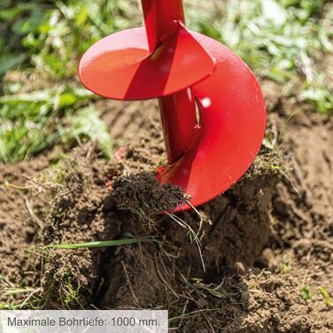 Ручний бурильник для землі 150 мм (бури для ям, стовпів, саду) Загальна довжина 104 см Максимальний діаметр буріння 150 мм Максимальна глибина буріння 1000 мм Міцна сталева конструкція, 700