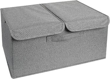 Складаний контейнер Jonlaki для товстих шкарпеток з подвійною кришкою для одягу, бюстгальтерів та аксесуарів темно-сірий (темно-сірий)