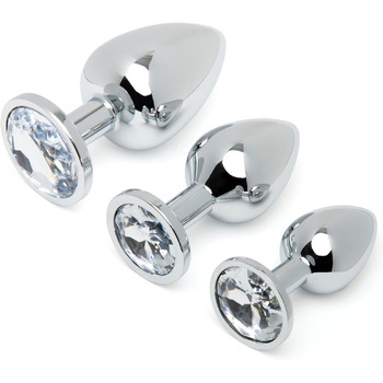 Набір анальних плагів Aclouddate, з кристалом