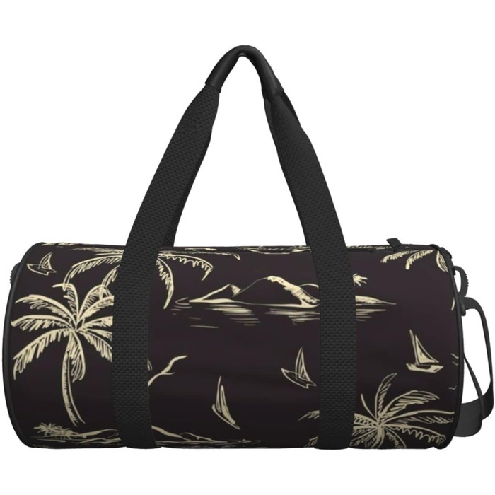 Дорожня сумка-циліндр з пальмовим принтом, спортивна сумка для чоловіків та жінок, сумка-мішок, спортивна сумка