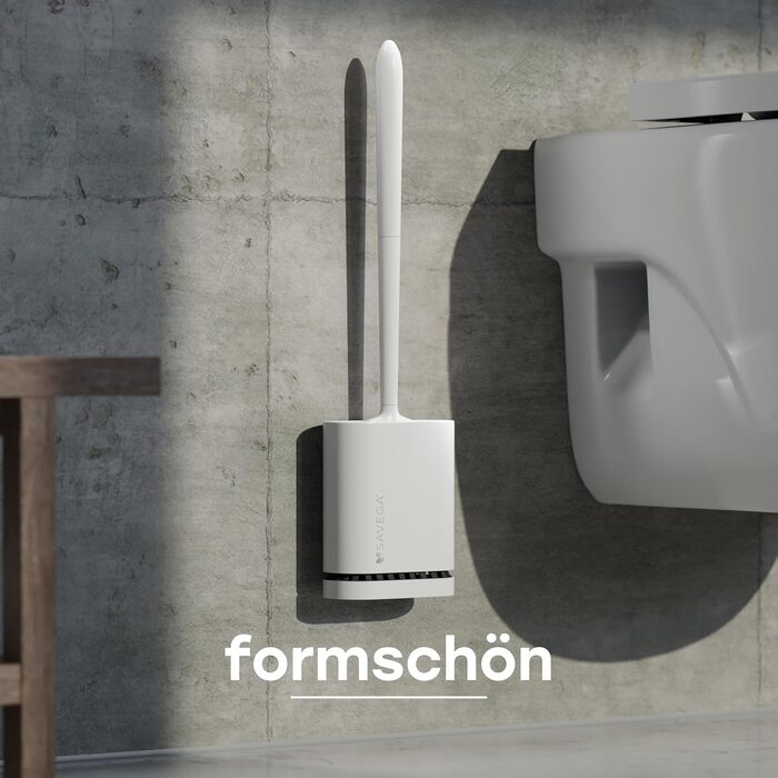 Силіконова щітка для туалету з плоскою та гнучкою головкою - Силіконова щітка для туалету зі швидковисихаючим тримачем - Сучасна щ