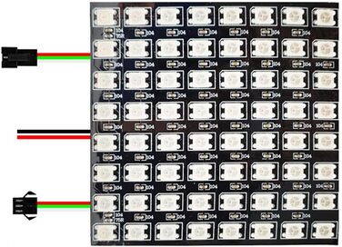 Гнучка панель 16x16 пікселів Матричний екран WS2815 Світлодіодний модуль WS2812 Індивідуально адресована стрічка 5 В 12 В (8X8, 5 В Ws2812b IC), 2812B RGBIC