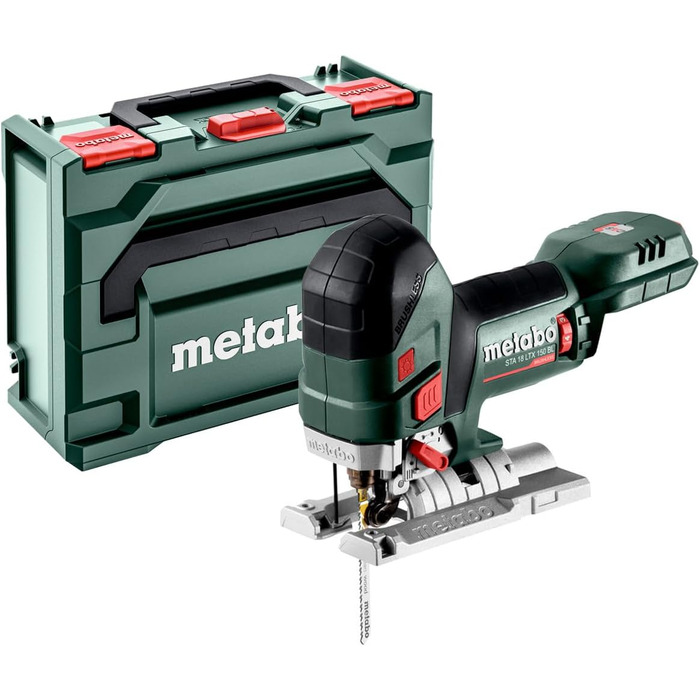 Акумуляторний лобзик Metabo STA 18 LTX 150 BL, 18 В, в Metabox, без акумулятора, з безщітковим двигуном, з м'якою ручкою, пила 601