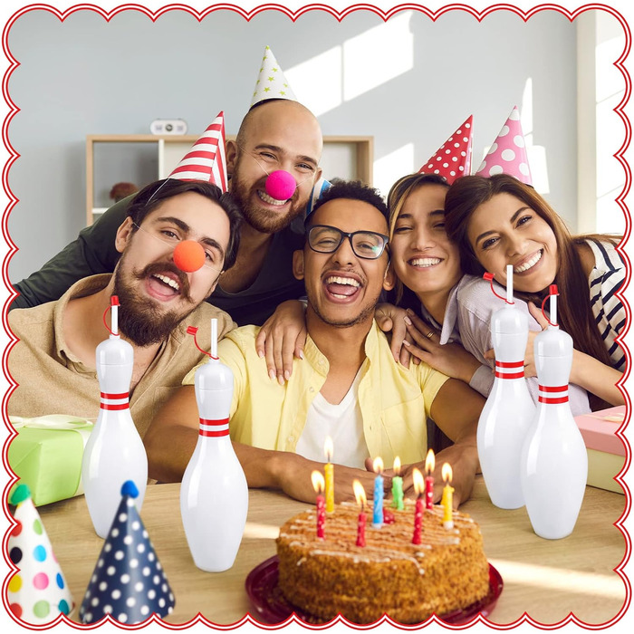 Пляшки для води з кеглями для боулінгу з трубочками та кришками, 758 мл, пластикові, багаторазові, стаканчики для боулінгу, подарунки для дитячої вечірки з боулінгом, на день народження, вечірку, прикраса напоїв (12 комплектів)
