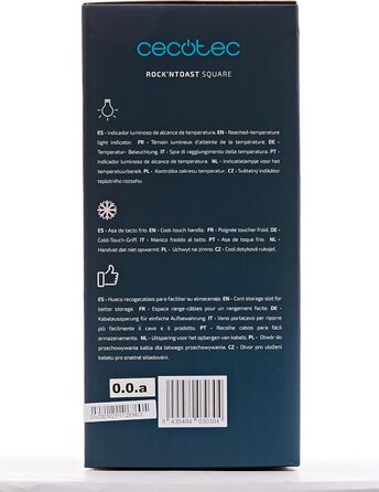 Бутербродниця з антипригарним покриттям, місткість на 2 сендвічі, поверхня гриля, ручка холодного дотику, кабельний ретривер, 750 Вт. 750 Вт Поверхня для гриля