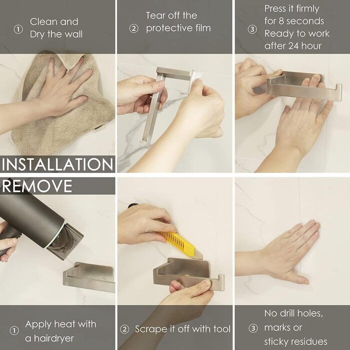 Тримач для туалетного рулону, тримач для туалетного рулону самоклеючий без свердління, тримач для туалетного рулону з нержавіючої