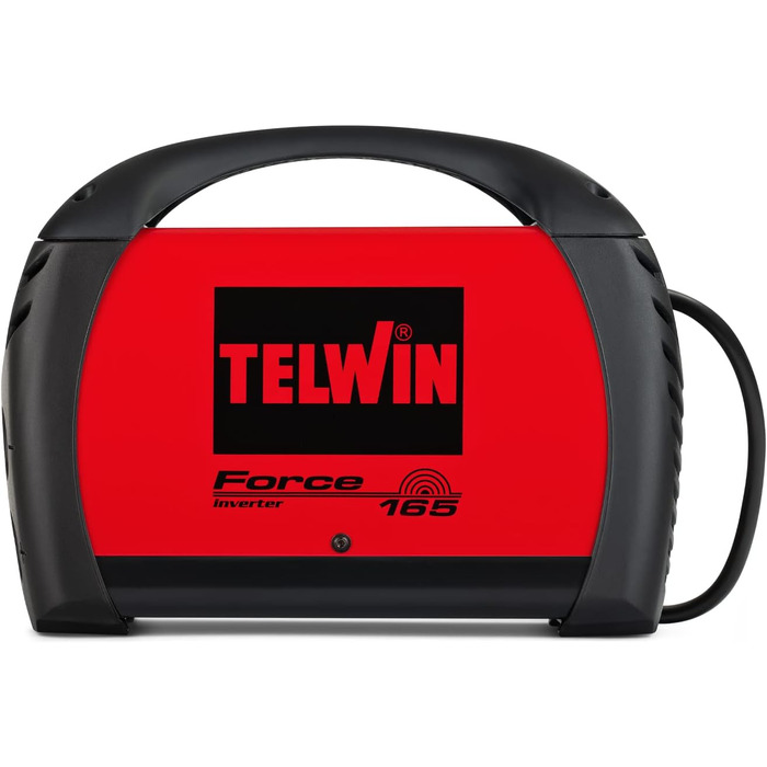 Інверторний зварювальний апарат Telwin Force 165 для MMA (електродного зварювання) у кейсі з аксесуарами, 230В, червоний