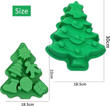 Силіконова різдвяна форма для випікання 2 шт MEZHEN