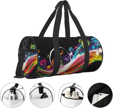 Спортивна дорожня сумка Метелик для дівчаток містка, легка та довговічна. Ідеальний подарунок для подорожей, походів, відпустки та ділових поїздок. Яскравий музичний дизайн, універсальний розмір.