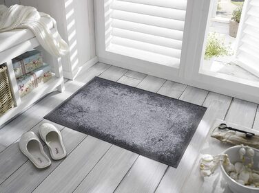 Килимок для дверей, що можна прати та сушити, відтінки сірого 50x75 см, для використання всередині та зовні приміщень, можна прати 50 x 75 см (прямокутний)