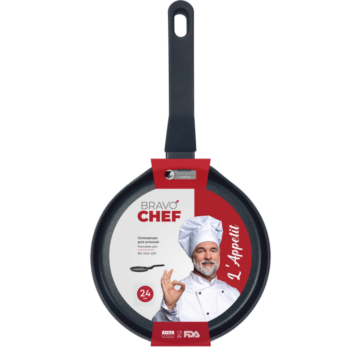 Сковорода для млинців Bravo Chef L’Appetit 24 см (7161772)