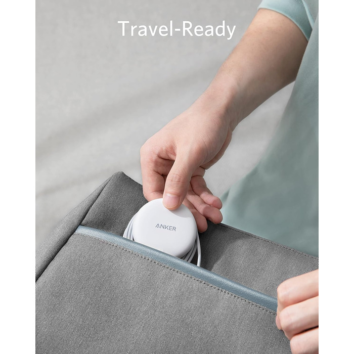 Магнітна бездротова зарядна панель Anker 313, бездротовий зарядний пристрій з кабелем USB-C довжиною 150 см, підходить лише для iP