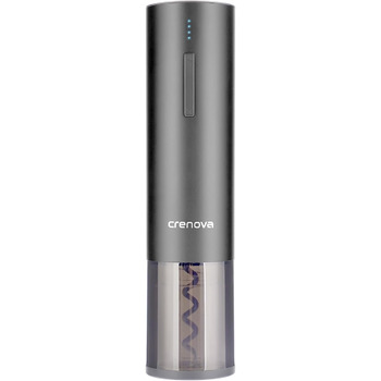 Електрична відкривачка для вина Crenova 6-в-1, акумуляторна автоматична відкривачка винних пляшок з винним насосом, аератором для вина, різаком для винної фольги та USB-кабелем для зарядки