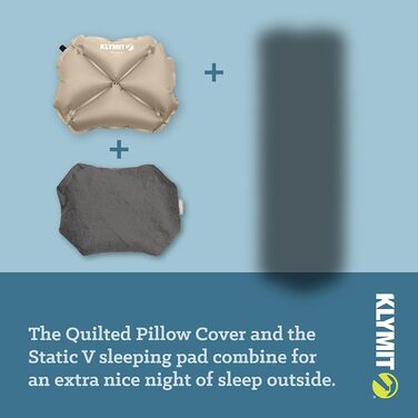 Надувна подушка для кемпінгу та подорожей Klymit Pillow X кольору койота та піску