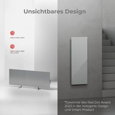 Інфрачервоний обігрівач AENO LED Smart Panel з терморегулятором, WiFi - 700 Вт інфрачервоний енергозберігаючий, настінний або окре