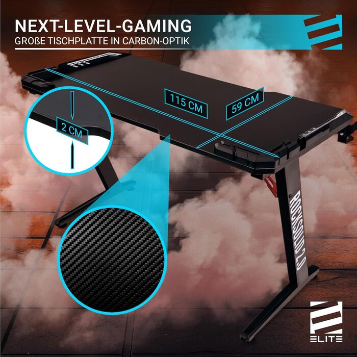 Ігровий стіл ELITE EVO з RGB-підсвічуванням та дистанційним керуванням