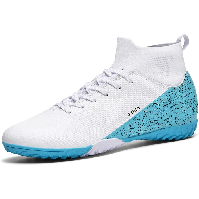 Футбольні бутси для чоловіків та жінок, бутси для критого футболу, унісекс, бейсбольні, бутси для трави, підліткові бутси для регбі, дорослі, футбольні бутси AG FG TF, широкі тренувальні кросівки, 2309 Tf White, 14
