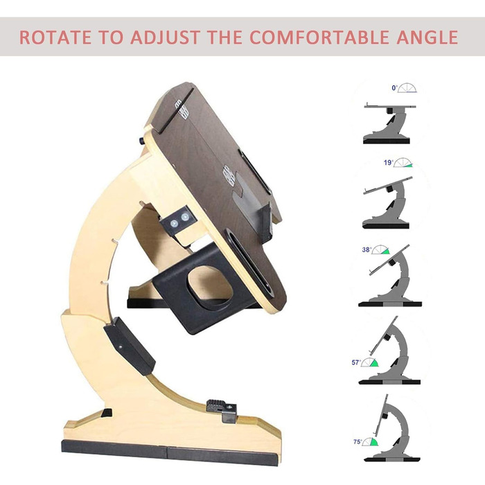 Регульований складаний столик для ноутбука в ліжко, приліжкова тумбочка, столик для сніданку, підставка для ноутбука, стіл для догляду, багатофункціональний столик для дивана, чорний