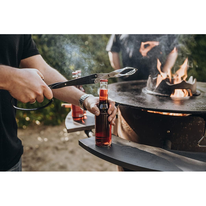 Щипці для барбекю V-Tong 51 см - Щипці для сервірування з дерев'яною ручкою - Багатофункціональні щипці для м'яса з відкривачкою 5