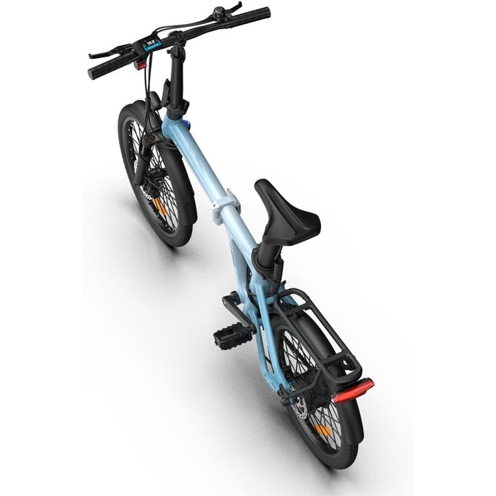 Складаний електровелосипед, ремінний привід, міський велосипед, автоматична 3-швидкісна внутрішня втулка, задній двигун, електровелосипед для жінок/чоловіків, схвалено німецькими правилами дорожнього руху (StVZO), синій, 20Ultra