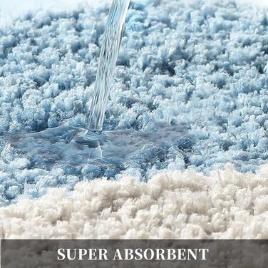 Килимок для ванної кімнати, м&39який абсорбуючий килимок для ванної кімнати, килимок для ванної з мікрофібри та квітковим принтом, протиковзкий килимок для ванної, килимок для душу, килимок для ванної, що прається, 50x80 см (прямокутний)