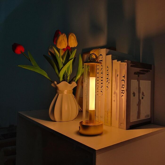 Кемпінговий, 3 режими, підвісний яскравий світлодіодний ліхтар, 2000 мАг, акумуляторний, заряджається від USB, портативний ліхтар для кемпінгу до 18 годин, для дому, спальні, походів, скелелазіння, подорожей, золотистий