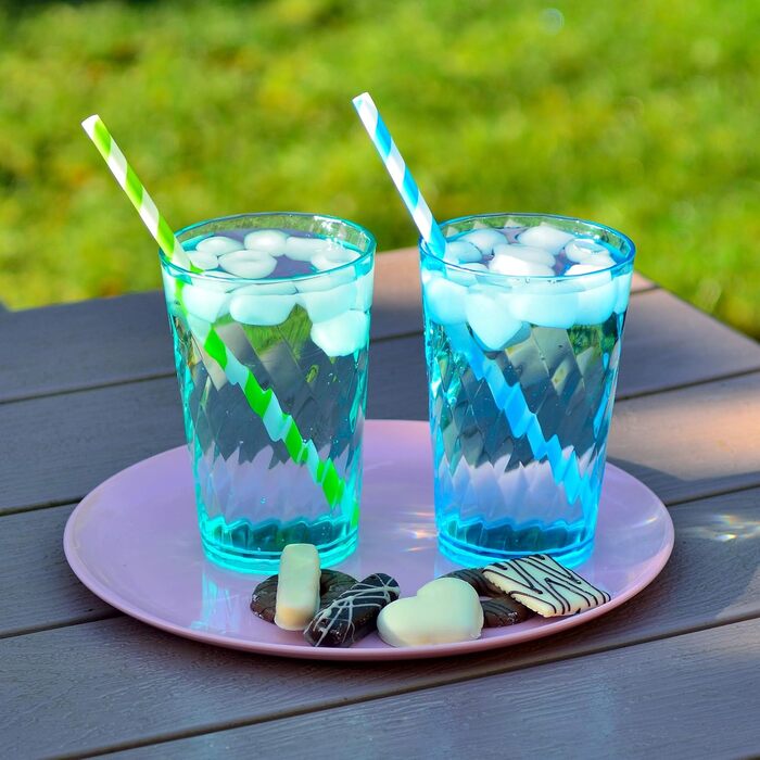 Стакани для пиття Youngever 9 упаковок по 600 мл, багаторазові стакани для води, пластикові стакани, багаторазові пластикові стака