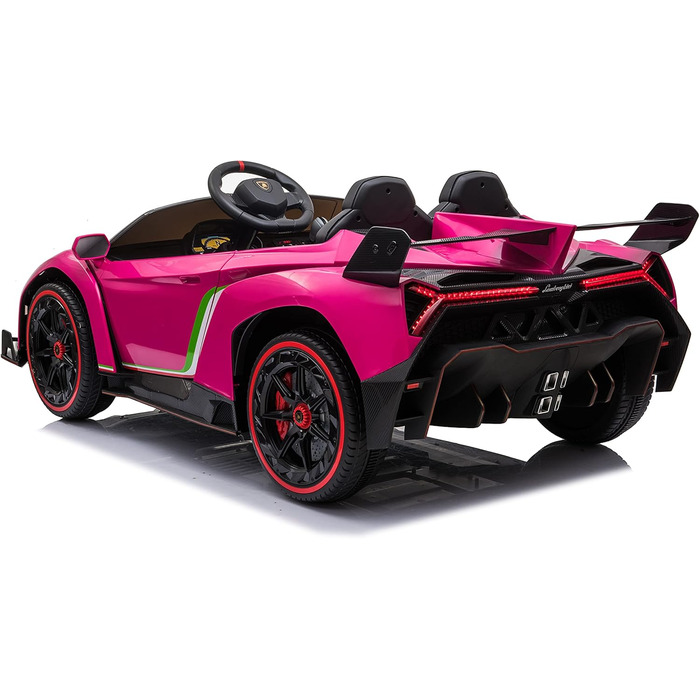 Дитячий електромобіль FINOOS Lambo Veneno 24V електромобіль для дітей 2-місний, гумові шини 4X4, шкіряне сидіння, з пультом дистан