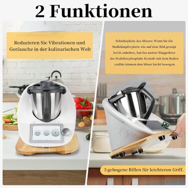 Розсувна дошка OAIDSONL для дошки Thermomix Розсувна дошка для Thermomix TM6 Розсувна дошка для Thermomix TM5 Рухома дошка для кухонного комбайна Thermomix Vorwerk TM 6 Аксесуари Pad Board Дерево