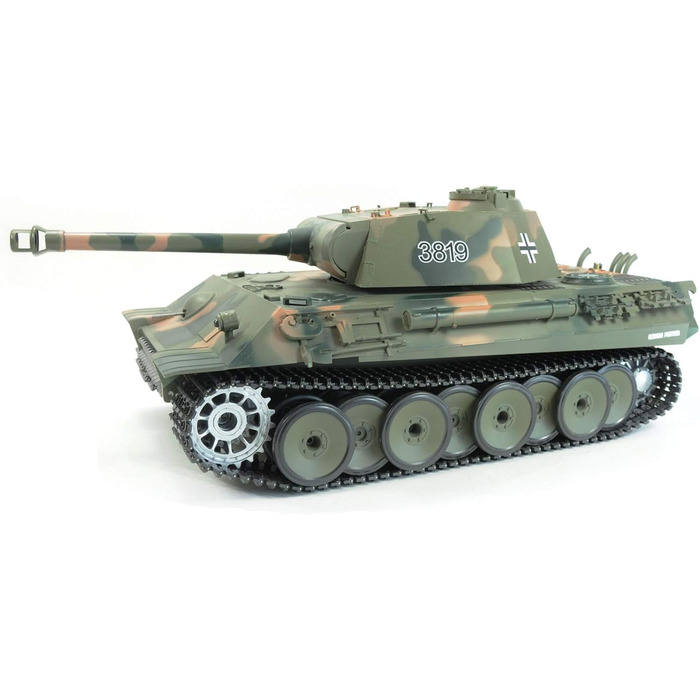Радіокерований танк Panther 3819 Heng Long з димовою та звуковою імітацією, функцією стрільби та контролем якості