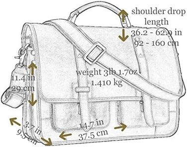 Шкіряний портфель для чоловіків - ділова сумка для ноутбука - італійська шкіряна сумка ручної роботи - сумка-месенджер чорна