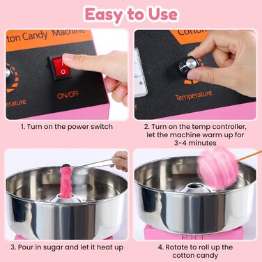 Електрична машина для виробництва солодкої вати, комерційна машина для виробництва солодкої вати, ідеально підходить для вечірок, весіль, урочистостей, фестивалів
