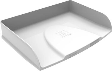 Арт. 10513D Комплект із 6 горизонтальних лотків для листів Combo Styli Autentik для альбомної орієнтації документів тримач етикеток у комплекті штабелюється розміри 25,5 x 36,5 x 6,5 см Білий A4 - 500 аркушів, комплект із 6 предметів, білий