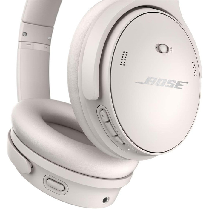 Бездротові шумозаглушувальні Bluetooth-навушники Bose QuietComfort 45, мікро, білі, один розмір, білий жорсткий кейс