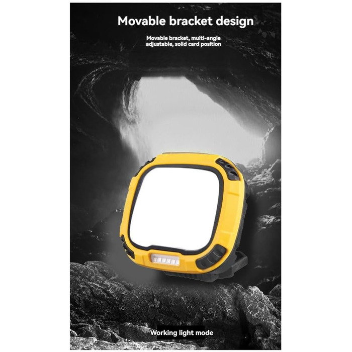 Портативний світлодіодний ліхтар-прожектор, потужне світло, ліхтарик для кемпінгу на свіжому повітрі, риболовлі, надзвичайних ситуацій, акумуляторний робочий ліхтарик з гачком