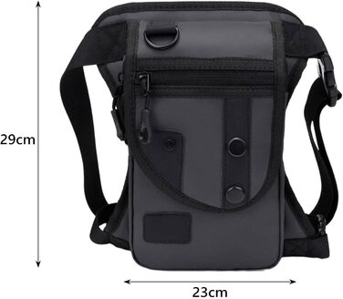 Поясна сумка Fenteer, сумка для відпочинку, регульована сумка, водонепроникна сумка для ніг, сумка для риболовлі для подорожей на природі, для дорослих, сіра