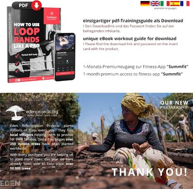 Набір фітнес-браслетів - Стрічки опору з латексною/тканинною петлею тренувальна електронна книга Гімнастична стрічка Фітнес Спорт