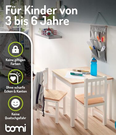 Дитячий набір для сидіння з дерева Amy дитячий стіл зі стільцями стіл та стільці 4 шт. дитячий набір для дитячої кімнати ігровий с