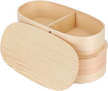 Ланчбокс портативний контейнер, японський стиль, дерев&39яний набір ланчбоксів, двошаровий, з роздільником для учнівських пікніків (1)