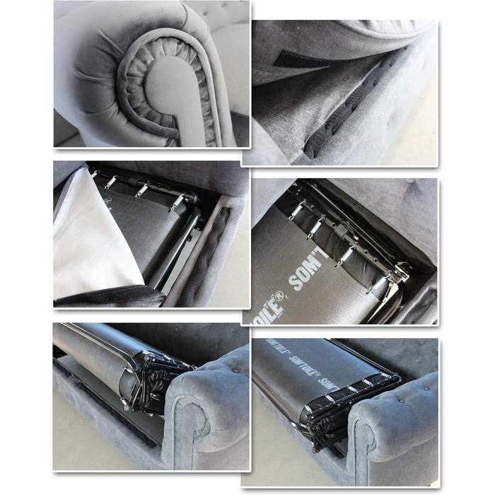 Розкладний диван Chesterfield Asti, до 2 місць, диван з функцією сну, 2-місний диван, комплект диванів, комплект диванів, дерев&39яні ніжки, Glamour (Червоний (Оксамит 59))