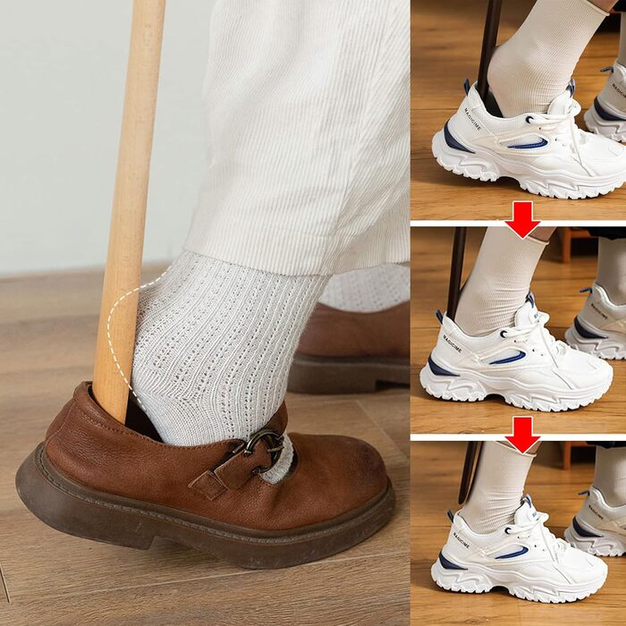 Ріжок для взуття, 2 шт. Ріжок для взуття Довгий ріжок для взуття Дерев'яний довгий ріжок для взуття Довгий ріжок для взуття Дизайн