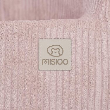 Дитяче крісло MISIOO від 1 року - Преміальне дитяче крісло, стійке та м&39яке, з ергономічною м&39якою підкладкою, 40x53x36 см - Дитяче крісло від 1 року, рожевий вельвет