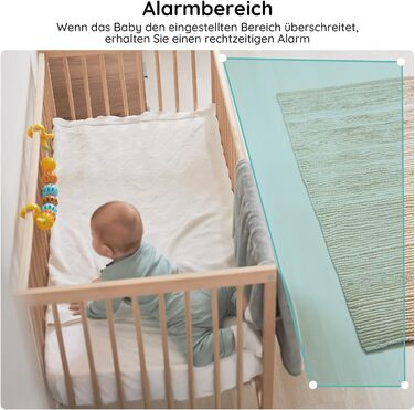 Монітор для дитини з камерою, 360 градусів Wi-Fi 2MP Відеоняня з додатком, 4Zoom, Відстеження руху, ІЧ нічне бачення, Виявлення пл