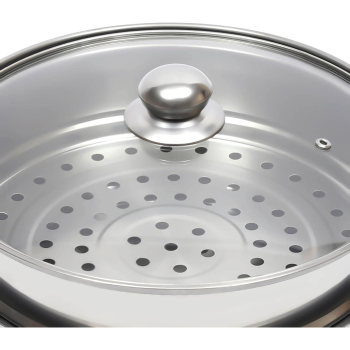 Рівнева пароварка з нержавіючої сталі зі скляною кришкою Пароварка з нержавіючої сталі (304) Каструля великої місткості Індукційна