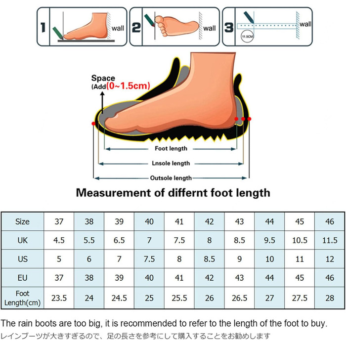 Нековзні гумові чоботи NALSA для промисловості та будівництва, водонепроникні гумові чоботи, унісекс доросле високе робоче взуття, плюшеві - розмір 44 EU.