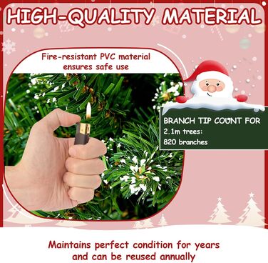 Різдвяна ялинка з вогнями 210 см зелена Eldzenith