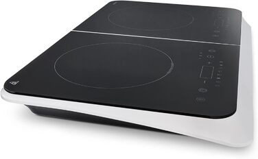 Подвійна індукційна конфорка MEDION, 3500 Вт, дві конфорки, 10 рівнів температури, LED-дисплей, MD18493, чорний подвійний Сенсорна верхня частина управління